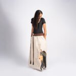 ⁦جيبة من الكتان الطبيعى مرسوم عليها⁩ - الصورة ⁦3⁩